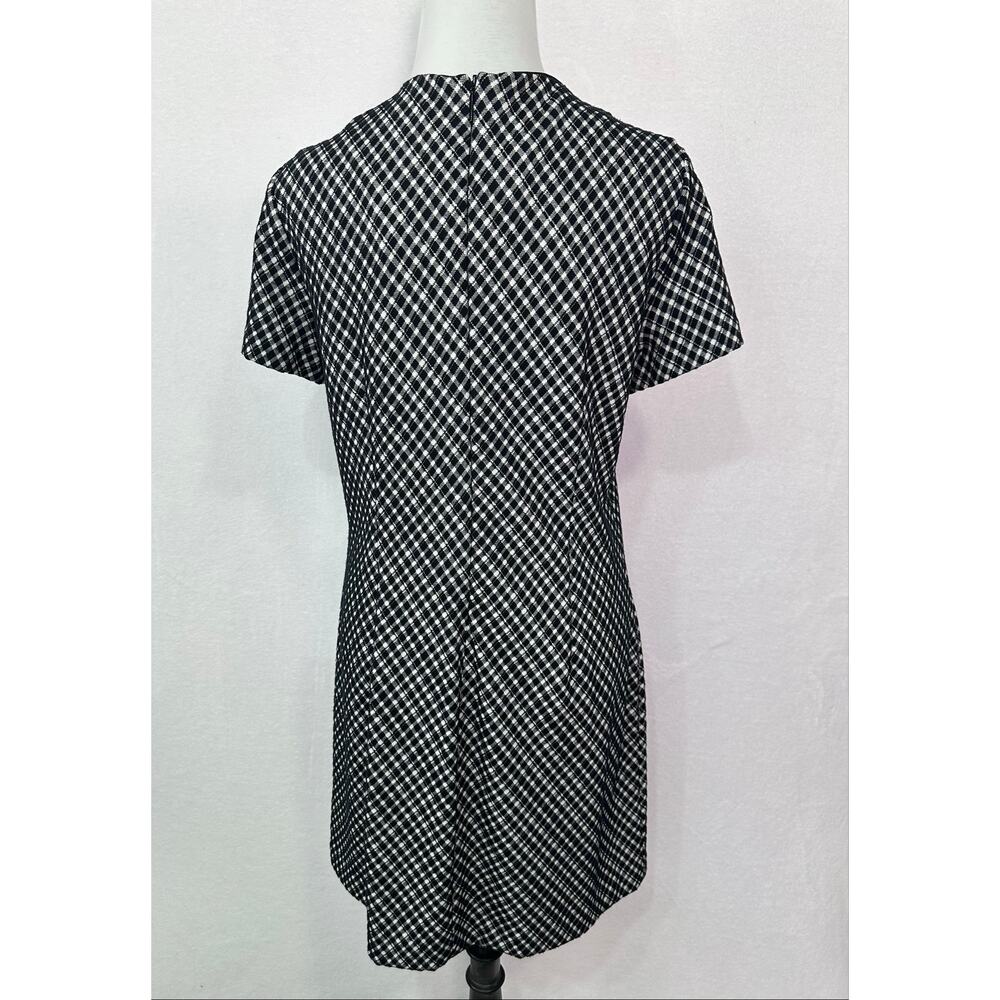 NWT SPANX Ponte Jacquard Plaid Mini Dress Black and White Size Medium - Picture 4 of 12